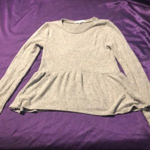 Antistar grey peplum long sleeve